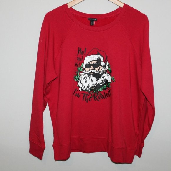 Torrid Fleece Santa Holiday Sweatshirt HW9162c - Picture 5 of 8